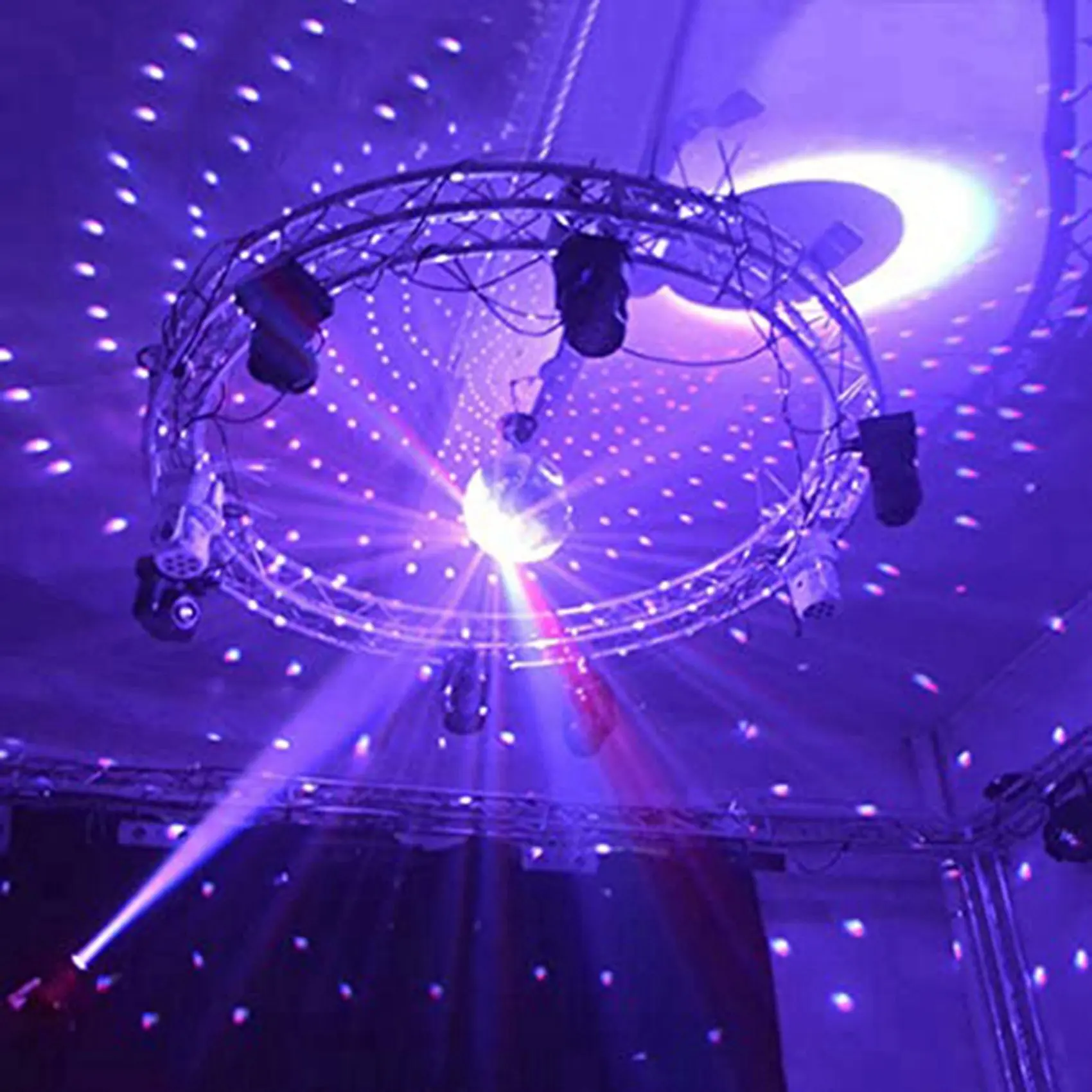 

ABZS 6X Silver Mirror Disco Ball Hanging Ball With Hanging Ring For Light Effect Party, Home Decoration Club Stage (8 Inches)
