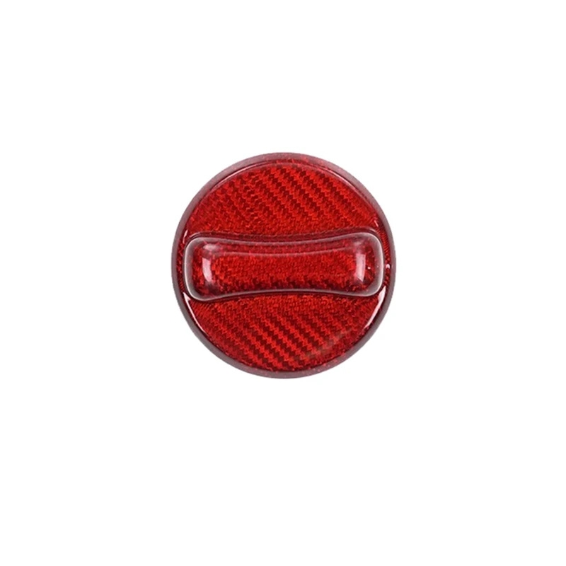 Real Hard Carbon Fiber Sticker Car Gas Fuel Tank Cap Gasoline Cover Replacement Accessories For Nissan Universial(Red)