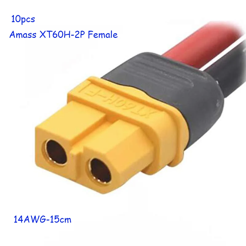 RCmall For Amass XT90H XT90S XT60 T-plug TRX XT30U XT60H Male Female Terminal Cable 15CM 12AWG 14AWG 16AWG for FPV Drone Battery