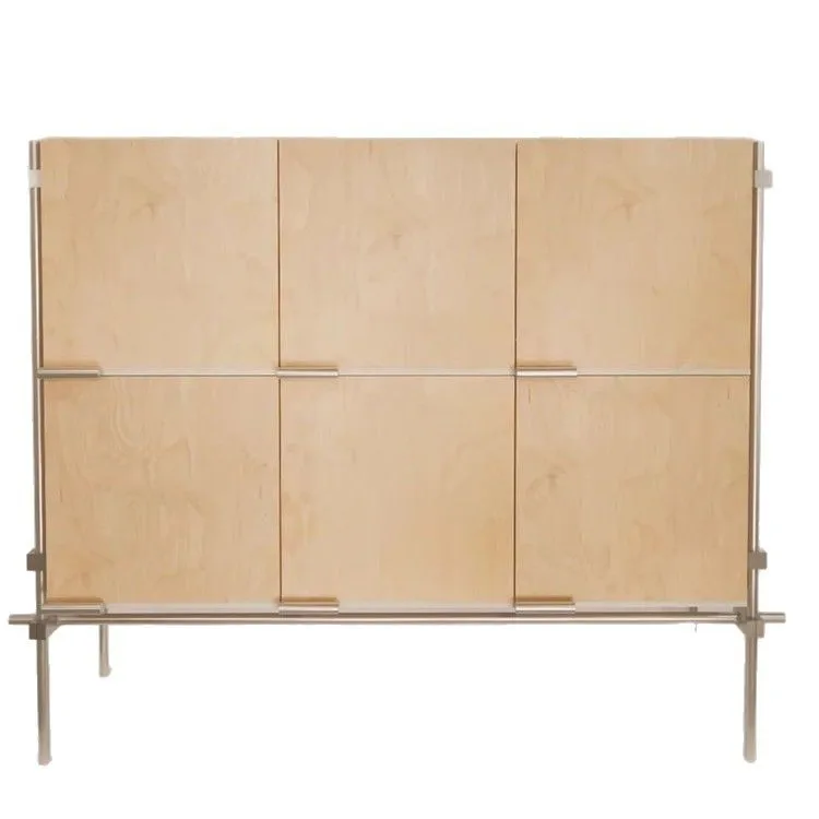 

Modern, simple, living room, side cabinet, storage, porch, books, floor