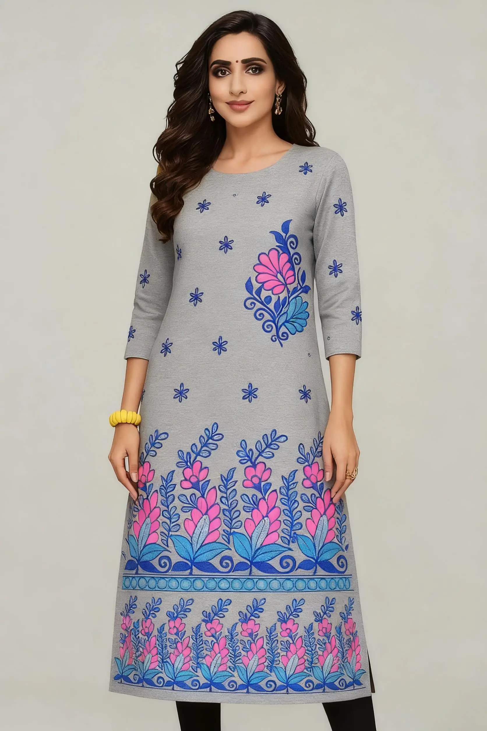 فستان مسلم 2026 كورت نسائي عصري وأنيق بحاشية شق كورتتا أنبوب مستقيم فستان متواضع غير رسمي Abito Donna Musulmana #6