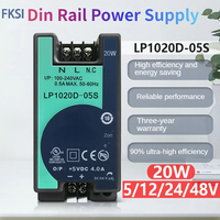 20W 25W Input 100-240V AC Output DC 5V 12V 24V Industrial DIN Rail Switching Power Supply DC power supply