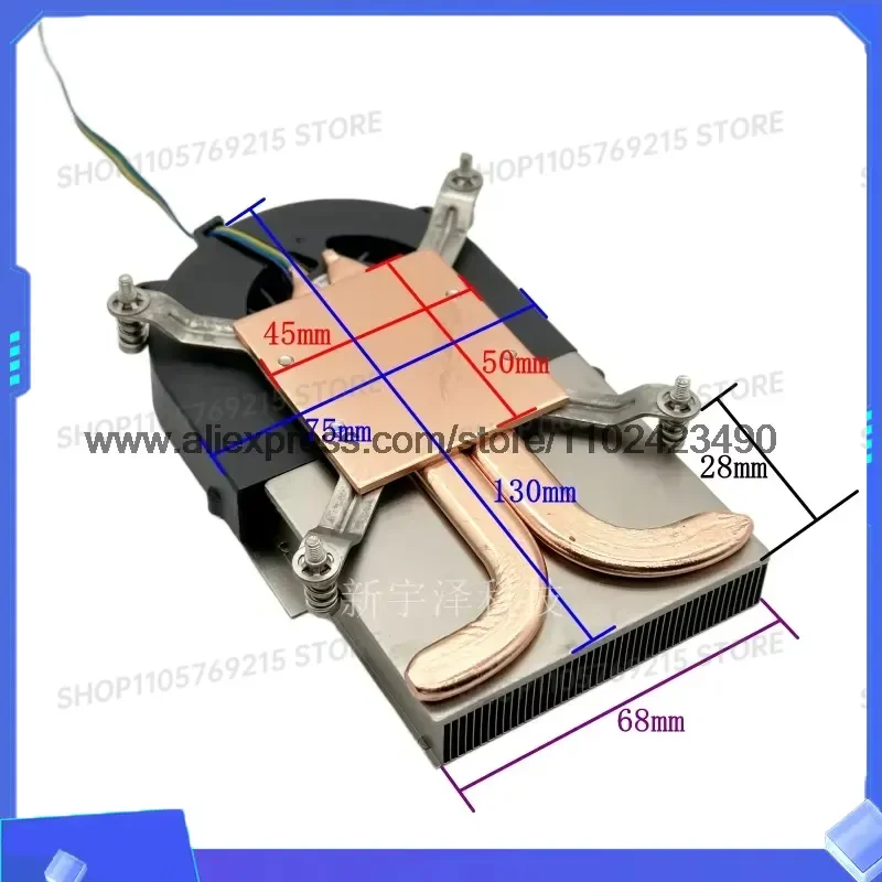for 115X 1200 Integrated Copper Bottom Heat Pipe CPU Radiator Industrial Control Turbine Side Blowing Temperature Control Fan