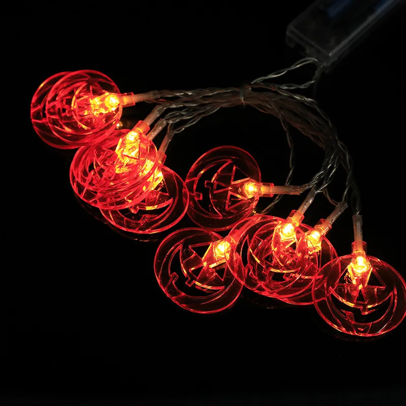 Halloween Pumpkin String Lights LED Atmosphere Decorative Lights Battery Box String Lights Festival