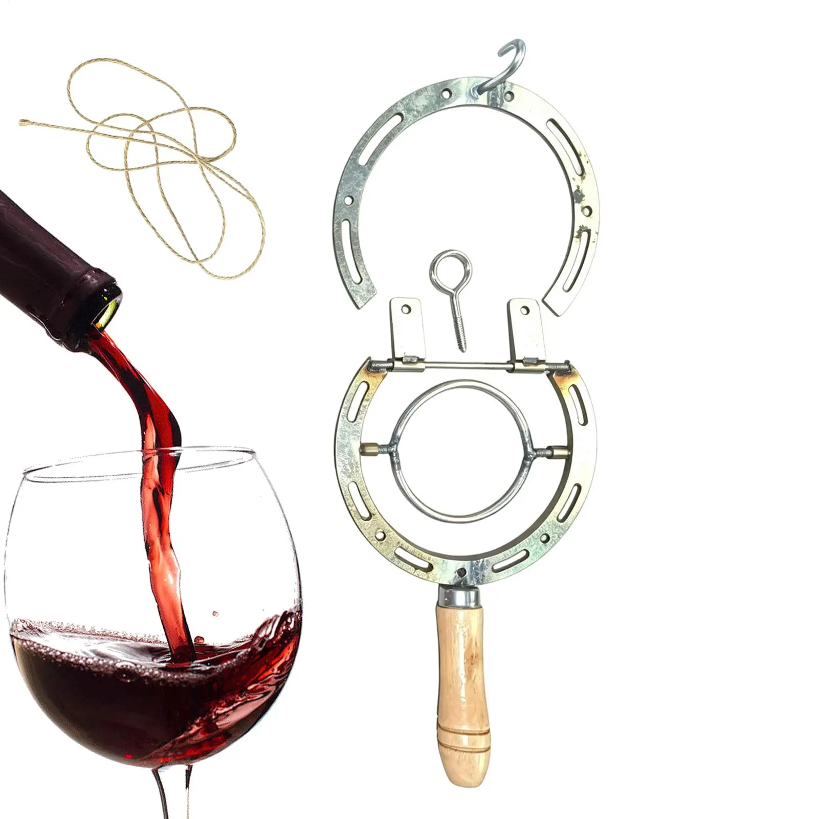 Bottle Opener Horseshoe-Shaped Wall-Mounted Manual Opening Wine Opener for Men Women Seniors Elderly Adults Stocking Stuffer