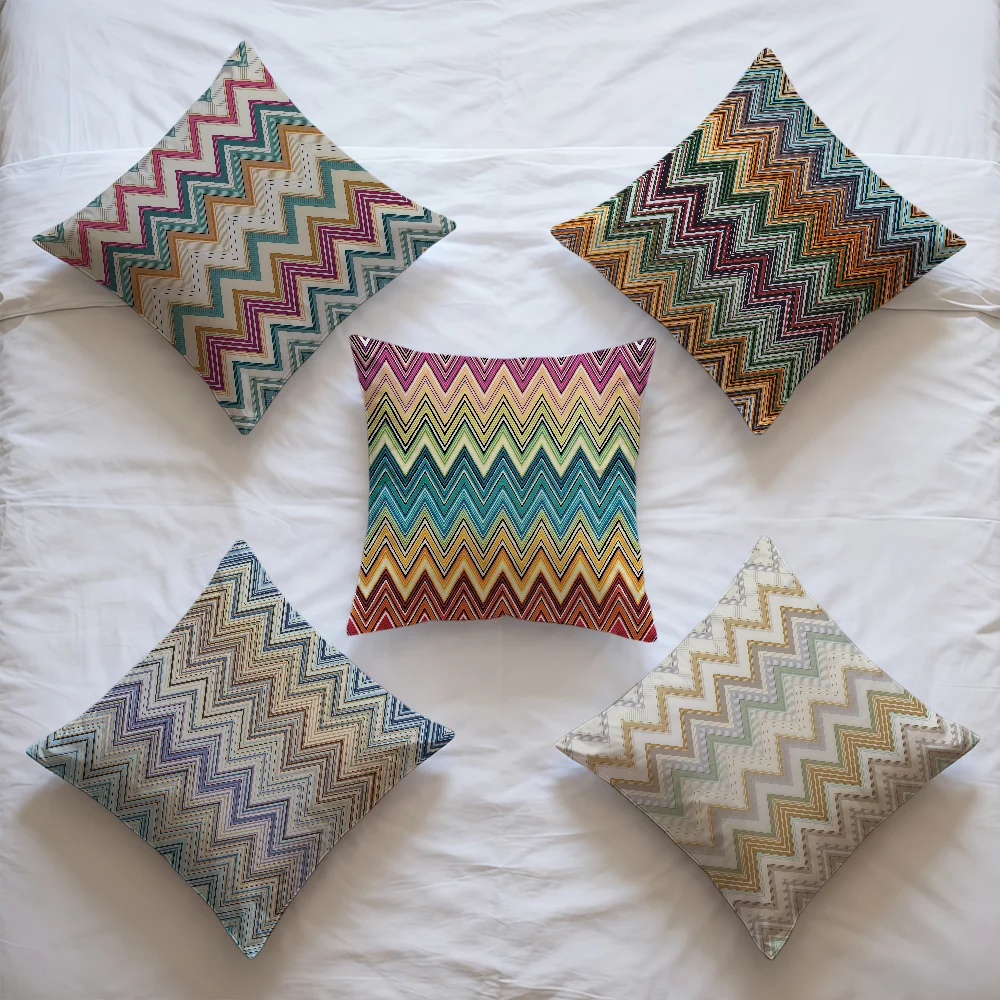 LUXURY M-MissoniS-ES Cushion Cover Decorative Throw Pillow Modern Square Romantic Couch Sofa Bed Car