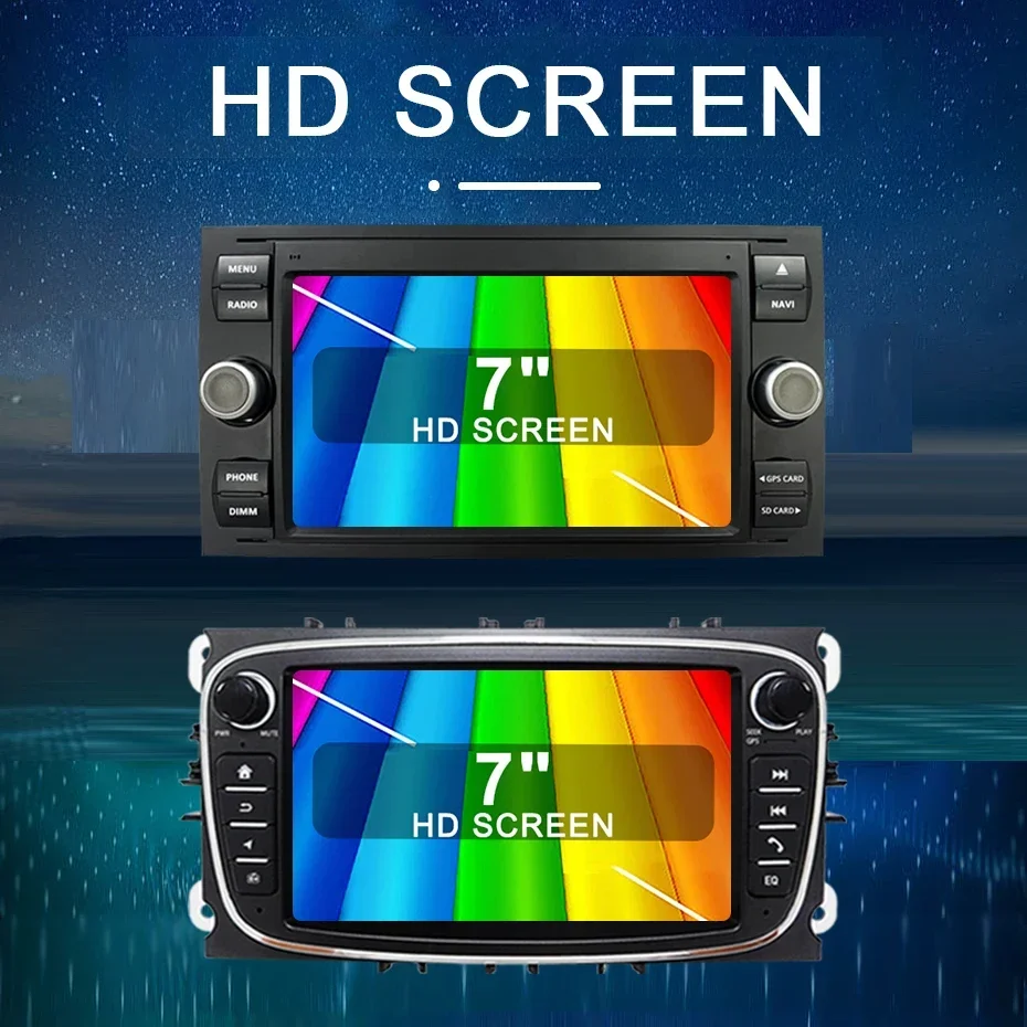 Kabelloses Carplay Android 14 Auto-Radiobildschirm für Ford Focus Mondeo C-MAX S-MAX Galaxy II Kuga Fiesta Fusion Kuga Mondeo Galaxy 2 2 Din Autoradio Multimedia-Player GPS Bluetooth WIFI 4G LTE – Detail 7