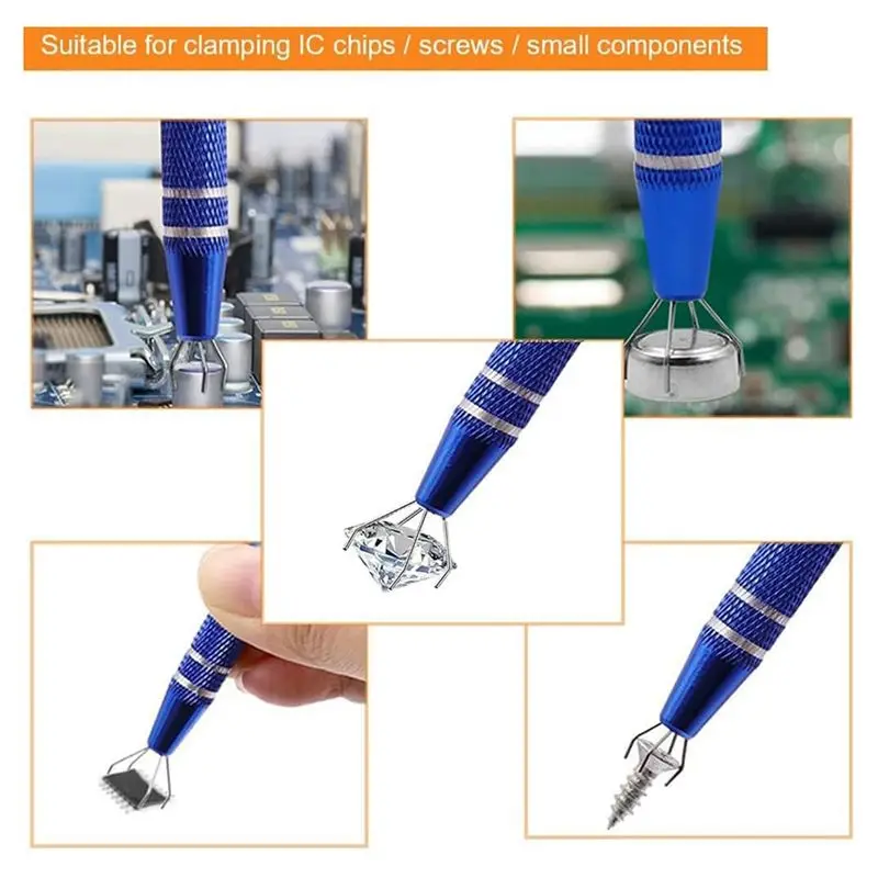 WHOLESALE LOT 3 PCS Piercing Ball Grabber-Tool 2 Pack 4 Claw Jeweler's Pick Up Tool And 1 Pack Stainless Steel Jeweler's Tweezer