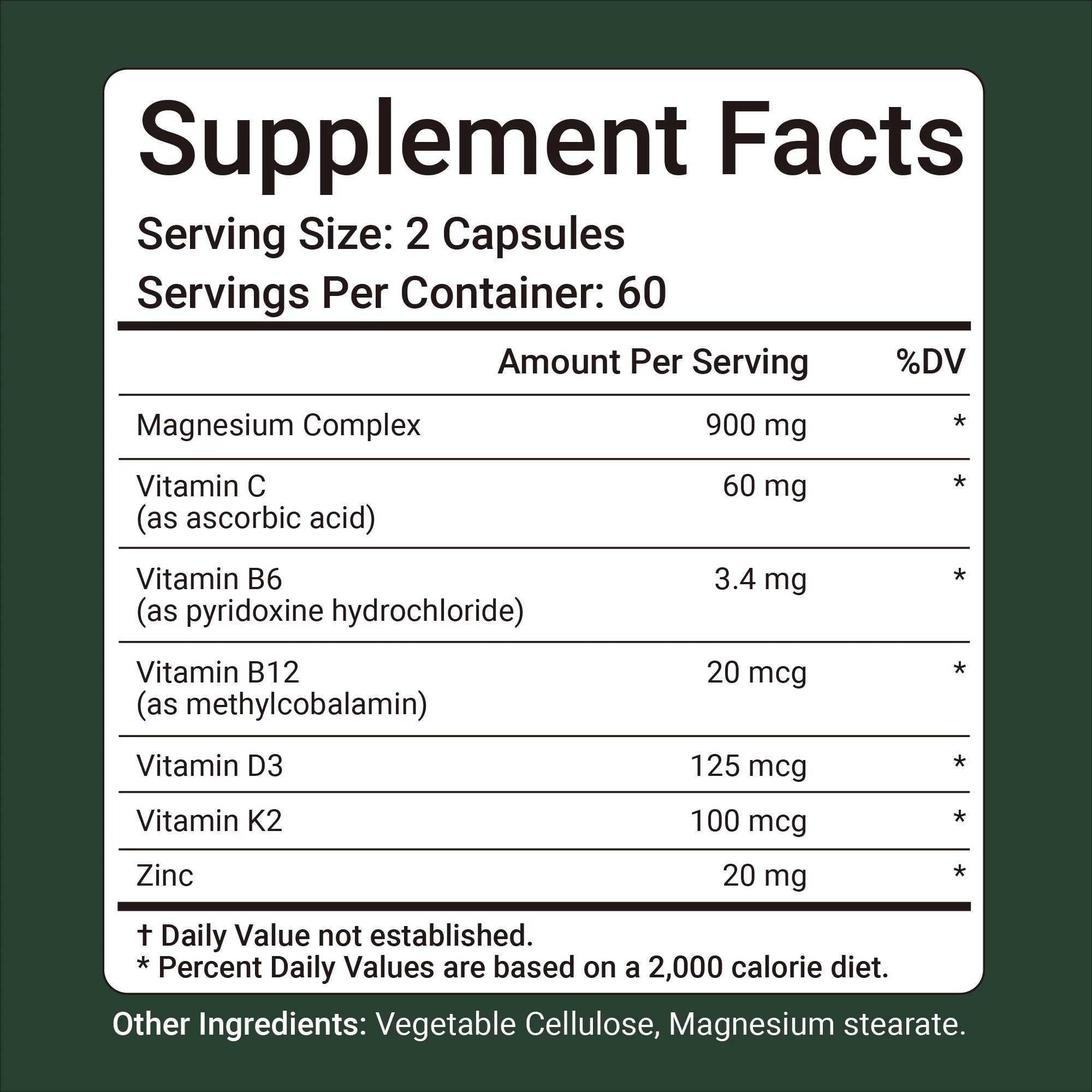 Magnesium Complex – Promotes Electrolyte Balance,Reduce Leg Cramps, Supports Nerve, Bone and Joint Health, Reduce Fatigue