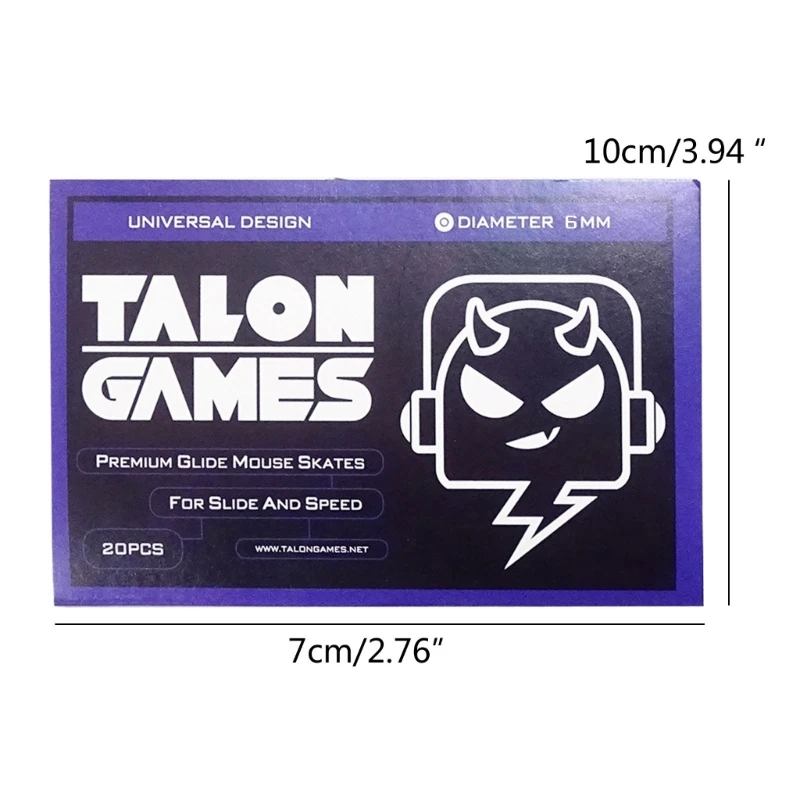 TALONGAMES Mouse Skates Mouse Feet Curved DIY Universal Dots 6mm