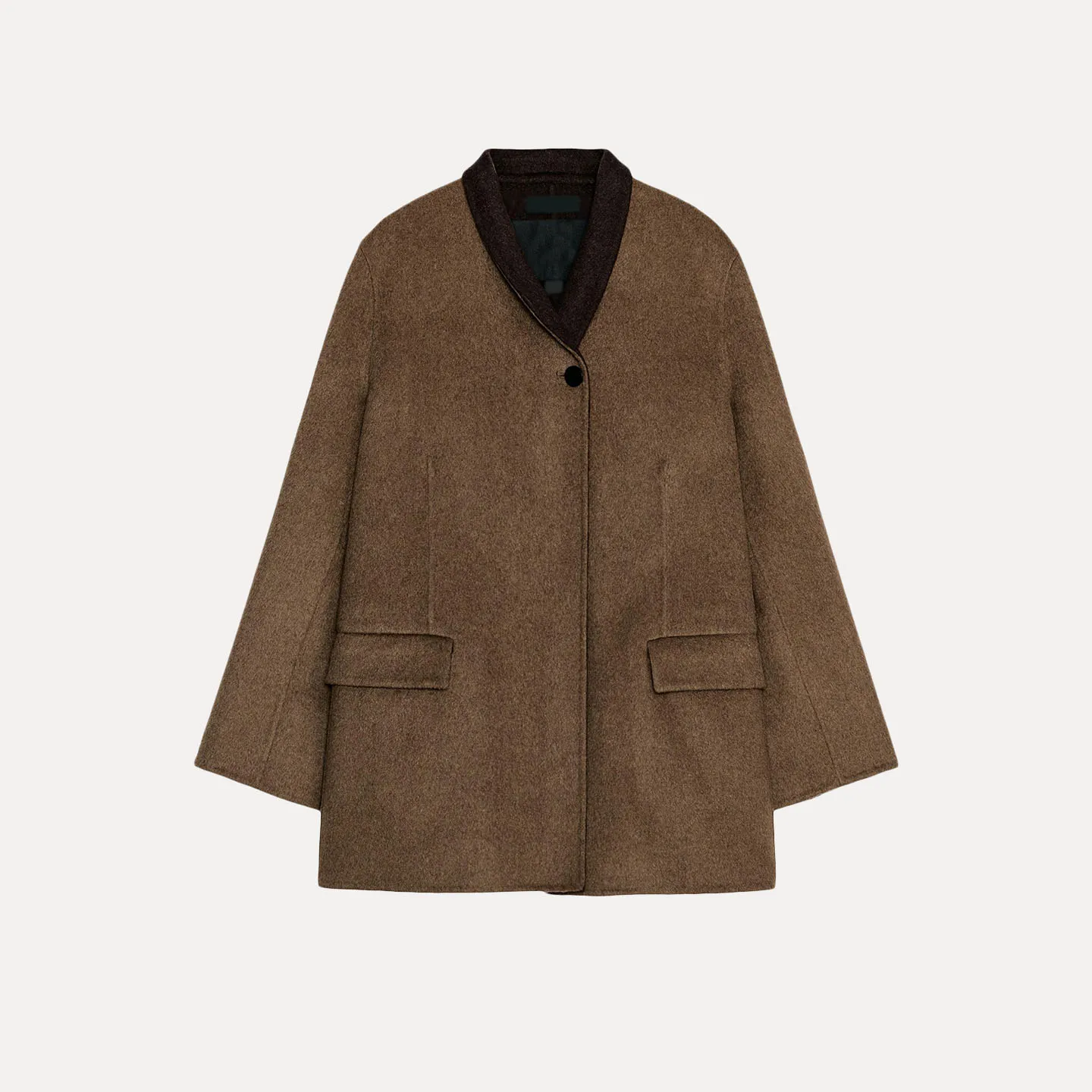 Z femmes décontracté Faion ample mixte laine costume Jaet 2025 nouveau Sle Long Sve bouton fermeture mi-longue manteau