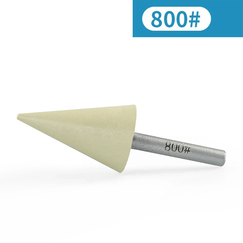 1 PC หัวเพชรเรซิ่น Conical Burring Bit 6mm Shank 50-1500 กรวดสําหรับหินเซรามิคแก้วแกะสลักขัดโรตารี่เครื่องมือ