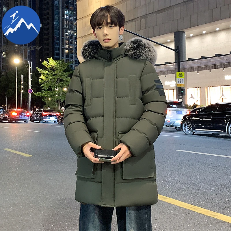 

Maxbarley 2026 Winter Jacket Men Designer Casual Fur Collar Hooded Waterproof Warm Padding Coat Women Ski Windproof Long Parka