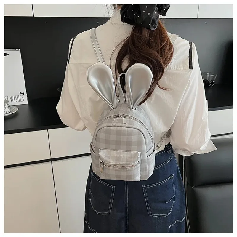 

2025 New Summer Backpack - Women's Stylish Plaid Mini Backpack, Trendy Small Shoulder Bag Lightweight Casual Daypack for College