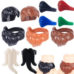 MOC Medieval King Figures Beard Building Blocks Military Hair Headwear Parts Head Hairstyle DIY Accessories Bricks Toy Gifts Kid