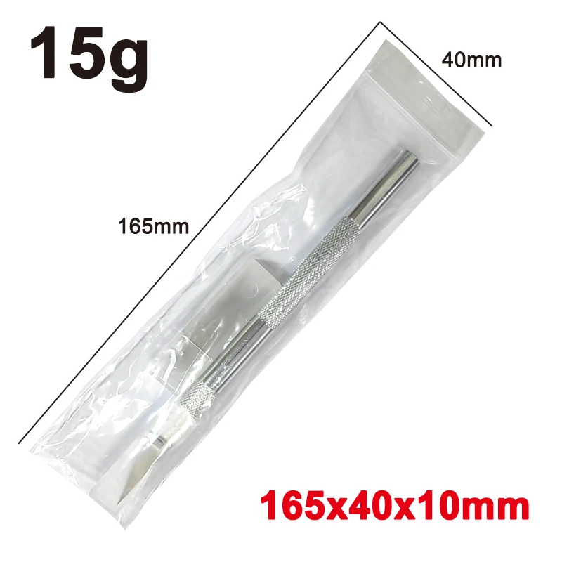 Silver Metal Carving Knife DIY Sculpture Model Making Aluminum Rod Art Knife Wood Carving Blade Hand Tool Set image 5