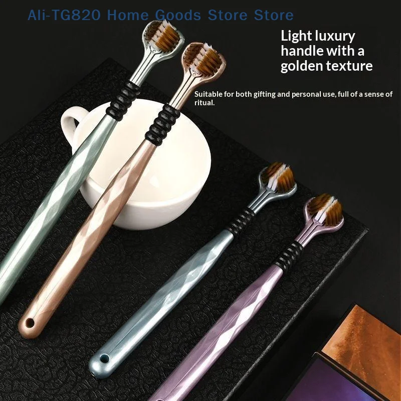 [TG820]2-Piece Set Of 3-Sided Soft Bristle Toothbrushes For Adults Comprehensive Care Of Teeth And Gums