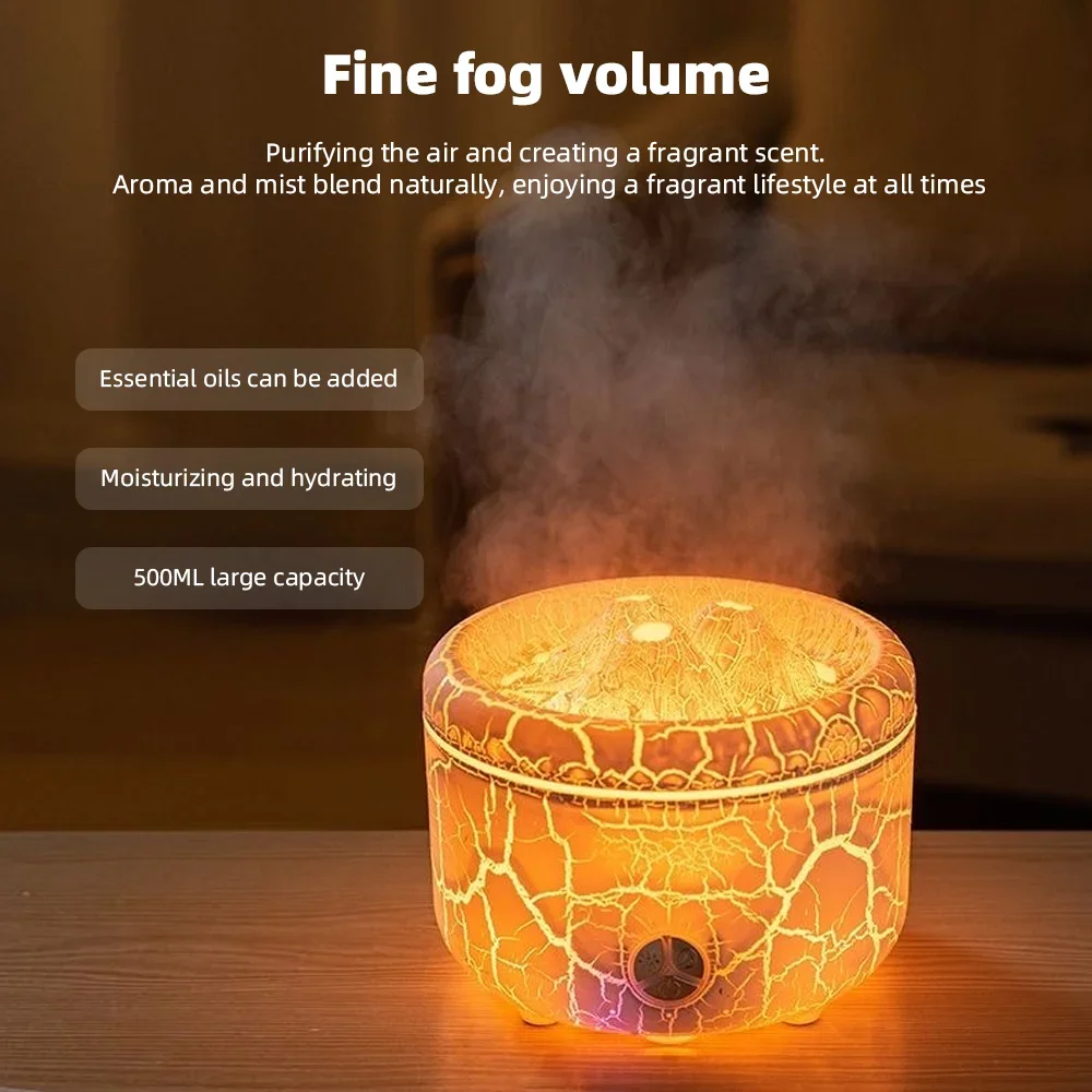 Large Capacity Essential Oil Diffuser 500ml Remote Control Aromatherapy Cool Mist Humidifier with Multicolor LED Light for Yoga