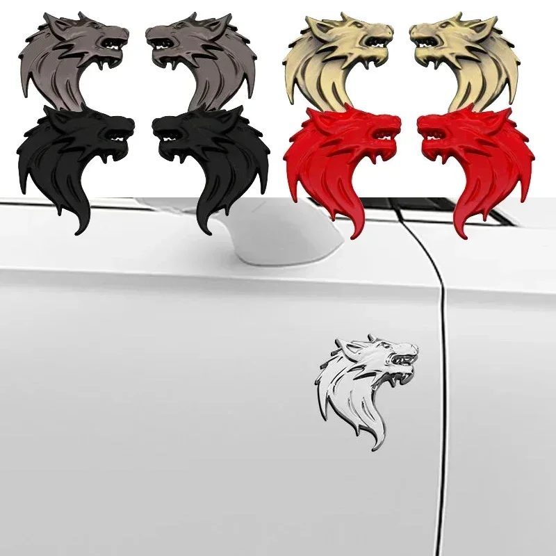

Wolf Head Animal Metal Car Body Sticker Trunk Tail Badge Emblem for Dodge Haval Audi Jaguar Citroen Land Rover Suzuki Volvo