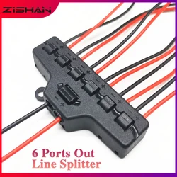 3/6 Port Out Line Splitter Quick Connect Low Voltage Wire Splitter Distribution Block For Lighting Led Strip Connection Terminal