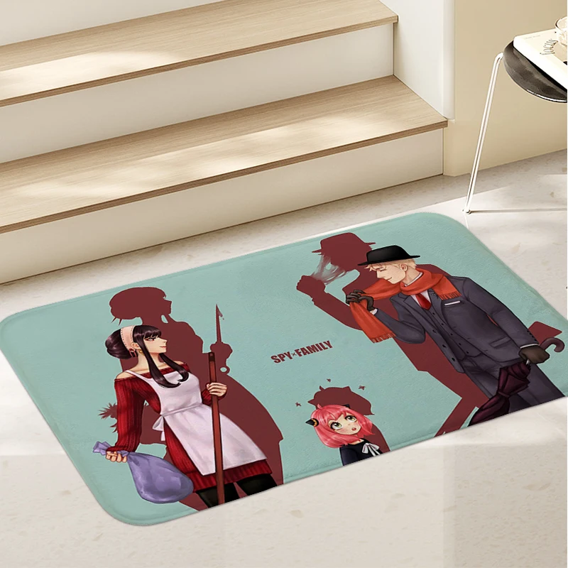 Foot Mat S-Spy Family Anime Carpet Washable Non-slip Kitchen Mat Funny Doormat Entrance Door Bathroom Rug Modern Home Decoration