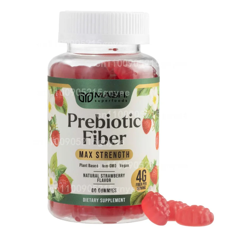 

Clean Prebiotic Fiber Gummies, Clean Fiber Gummies, Promote Digestive Health, 60 Capsules/4g Fiber Per Serving