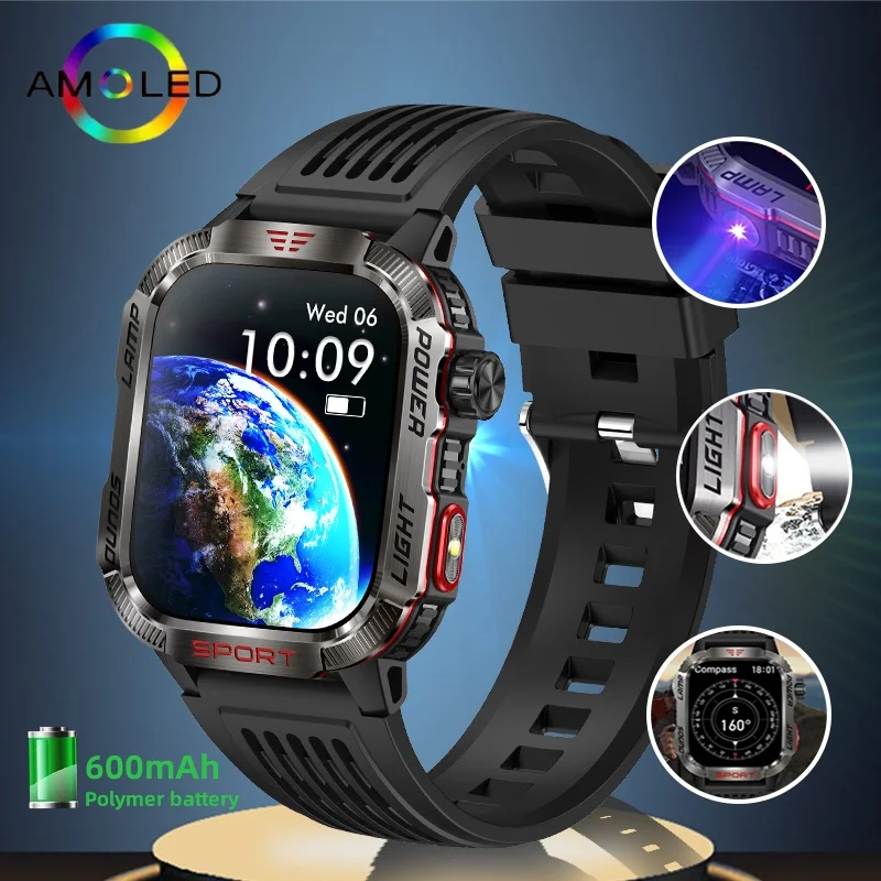 

New Men's Bluetooth Call Smart Watch Heart Rate Health Monitoring 600mAh Large Battery 2.01-inch Men's Electronic Watch 2024