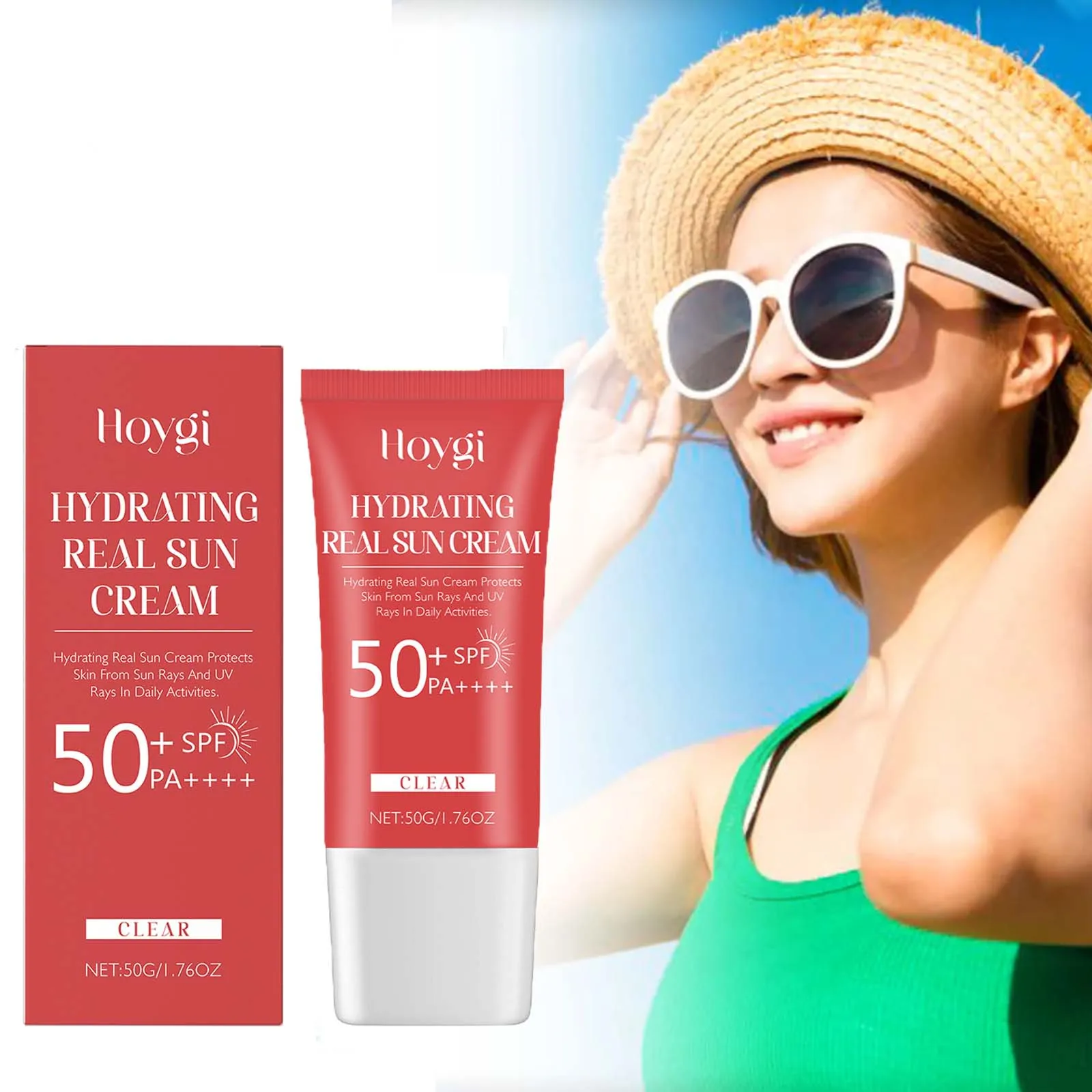 

Hydrating Soothing Sunscreen Spf 50+ Uv Protective Outdoor Sun Cream for Face Body Non-Greasy Refreshing Protective Cream