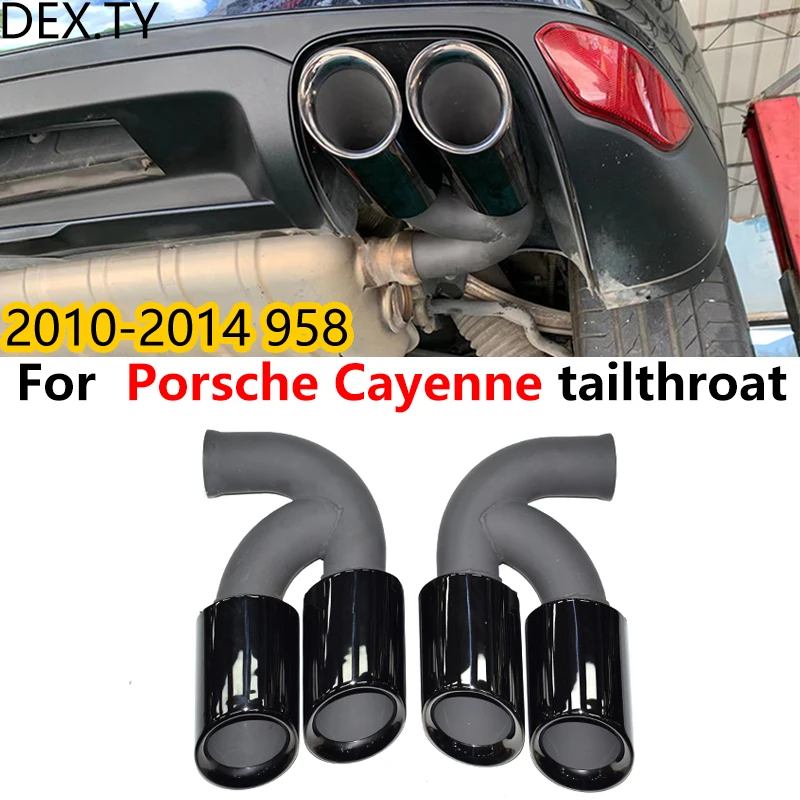 

Наконечник глушителя из нержавеющей стали для Porsche Cayenne 958 2011-2014 304, наконечник выхлопной трубы, наконечник выхлопной системы для четырех автомобилей