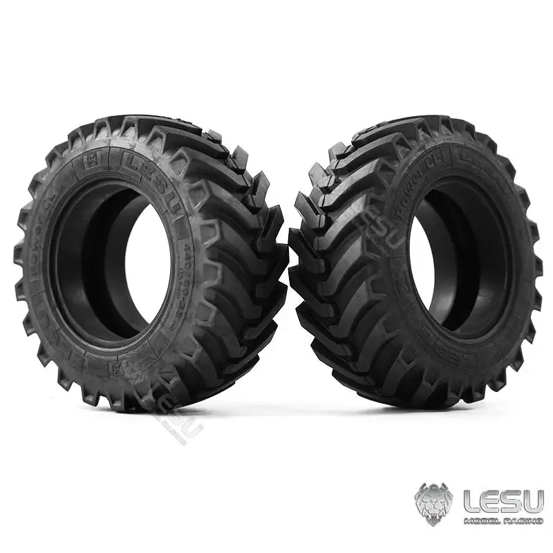 LESU 両面バックホーローダーシミュレーショントラックモデル高品質ゴムタイヤスキンフロントとリア大型タイヤ小型タイヤ