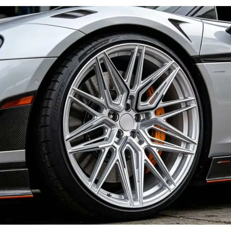 High Performance Forged Aluminium Alloy Polished Silver Multi Spoke Wheels 17inch for Alphard MPV Retrofit/Upgrade