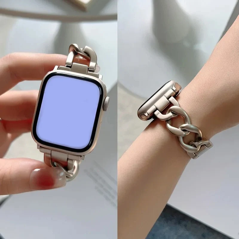 Metal Strap for Apple Watch 10 Ultra 46mm 9 8 7 Band 42mm 45mm 41mm Women Belt Bracelet iWatch Series 6 SE 40/44/49mm Watchband