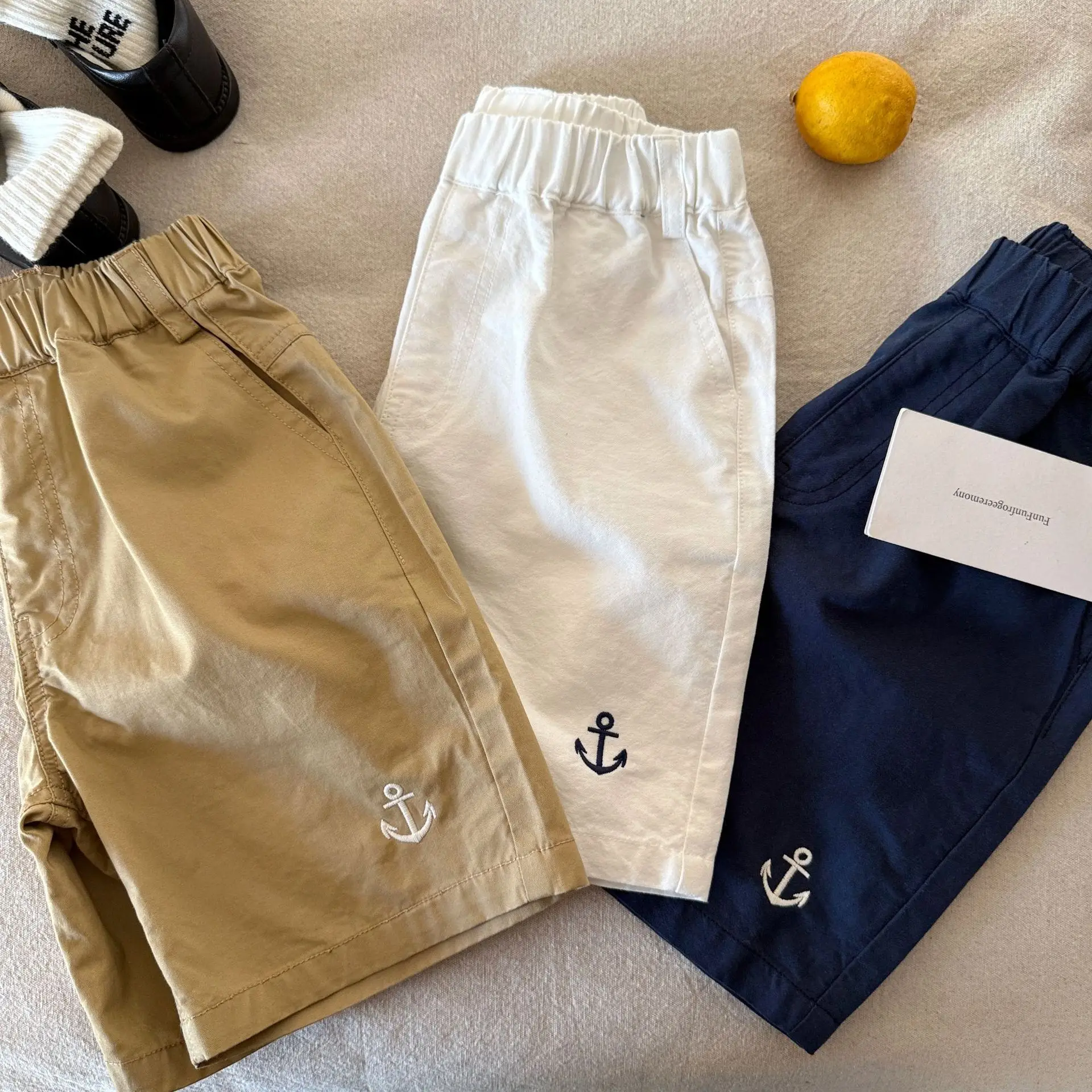 

2026 Summer New Children Loose Shorts Cotton Boys Casual Shorts Baby Girls Fashion Five Point Pants Solid Kids Clothes