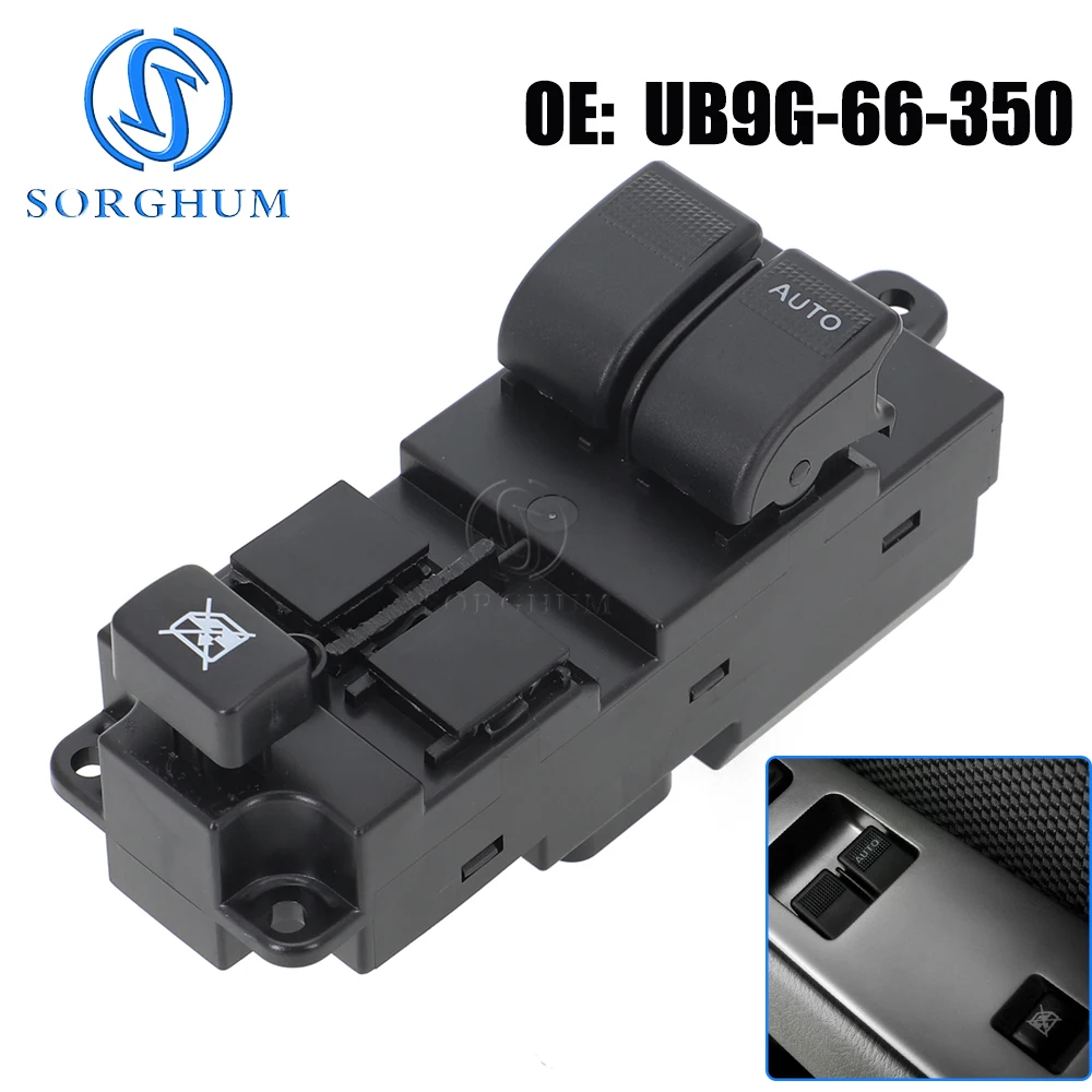 

SORGHUM Car Front Right Electric Master Power Window Control Switch Regulator Button For Mazda BT50 2006-2011 UB9G-66-350 12+4P