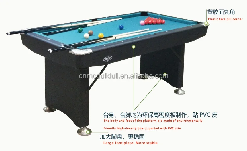 China Billiard Factory Snooker Billiard Pool Table 6/7/8/9ft For Commercial