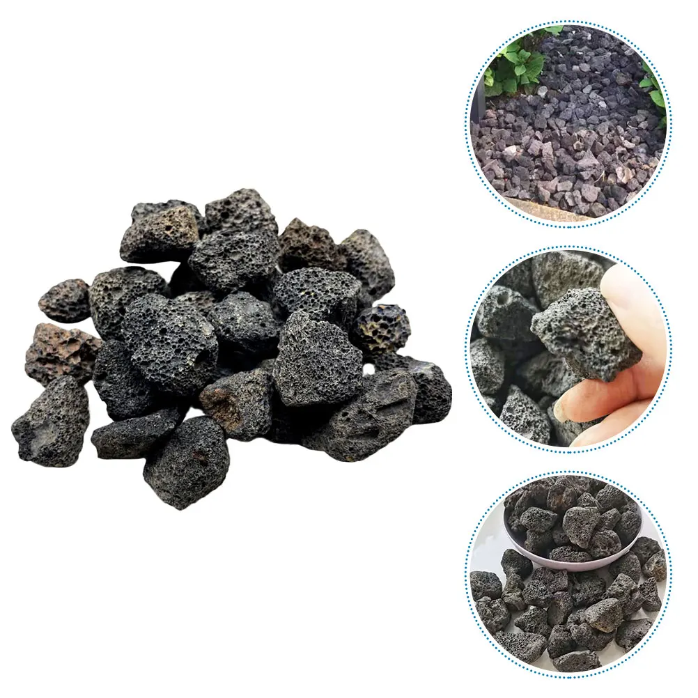 1 حقيبة الأحجار البركانية الطبيعية السلس الزخرفية الصخور لخزان الأسماك المزارعون ديكور مكتب المنزل الحرفية حلية حوض السمك حجر هدية