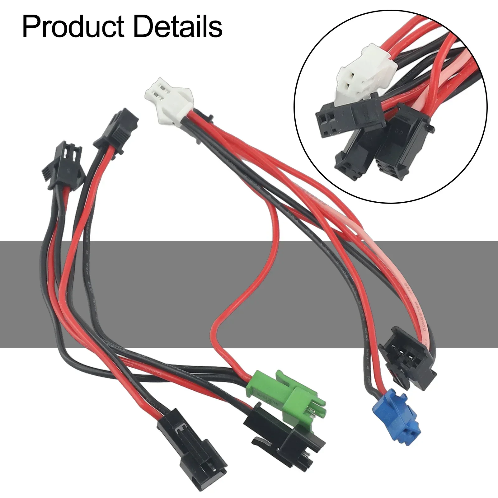 1pcs Electric Bicycles Headlight Tail Light  Cable Rubber Line Parts 24v-60v Practical Accessories For Ebike Connection Line