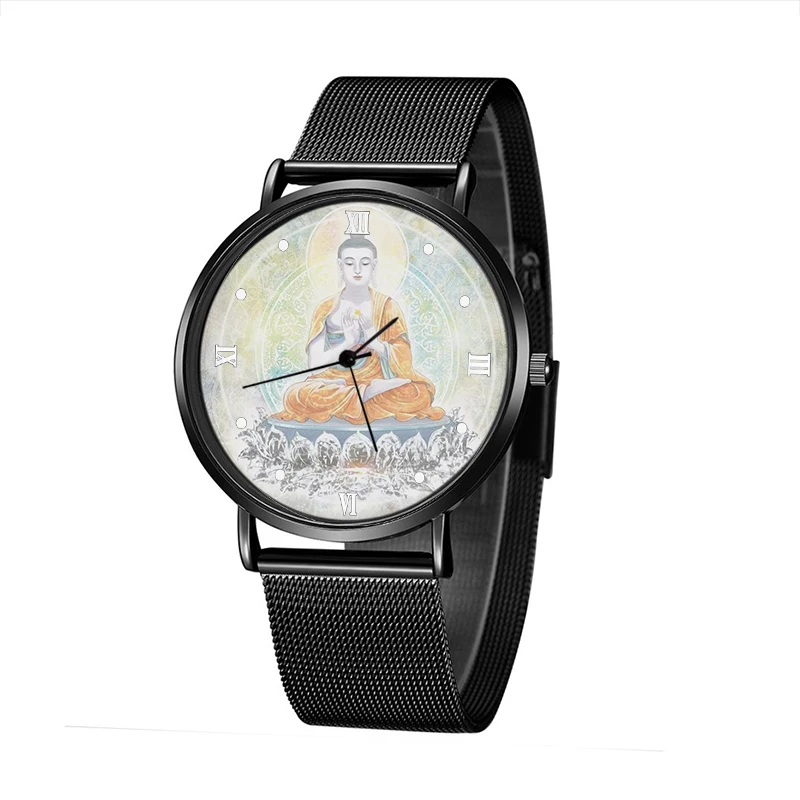 Wufang Buddha watch, Mandala Amitabha Buddha portrait, steel belt quartz watch, Bukong achievement Buddha, Baosheng Buddha, immo