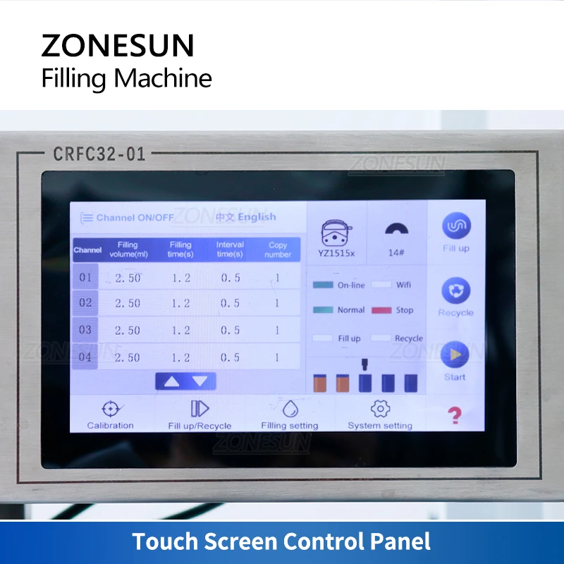 ZONESUN ZS-XYZ4A Liquid Filling Machine 4 Heads Peristaltic Pump Small-volume Bottle Filler Reagent Perfume Vial Essential Oil