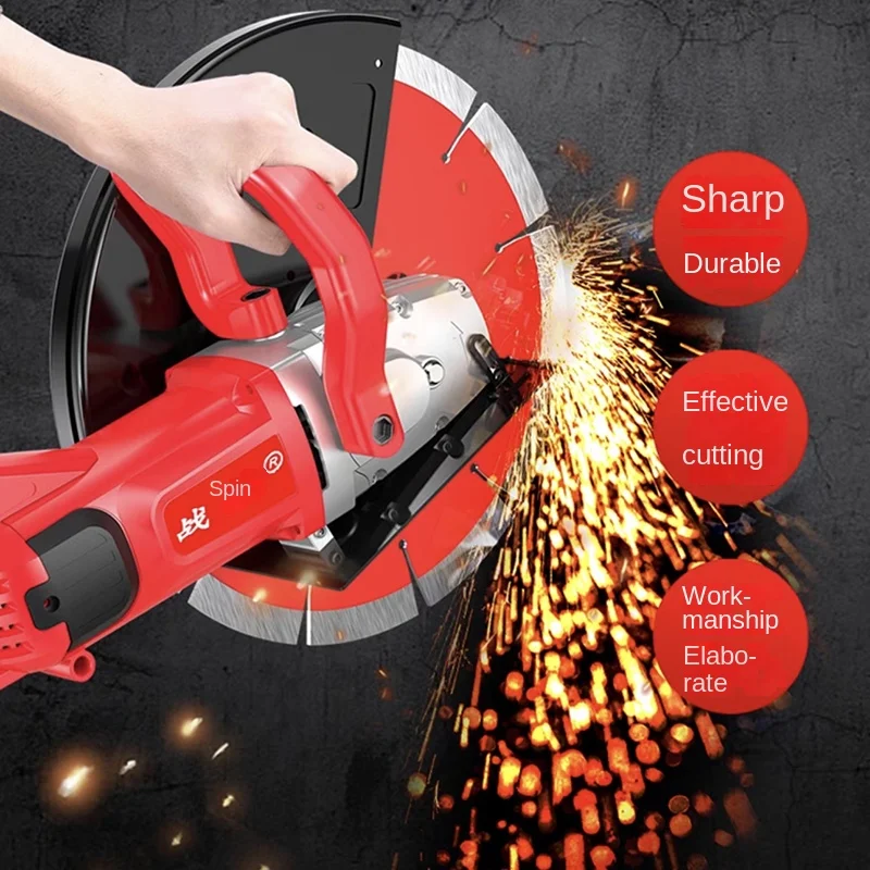 Imagem -03 - Máquina de Corte de Concreto Hidrelétrico Diamond Saw Blade Máquina Multifuncional de Sulco de Parede 130 mm 6800w