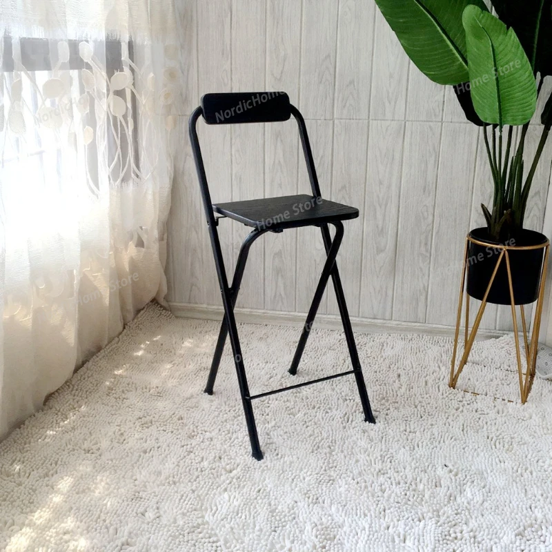 

Popular Minimalist Bar Chair French Folding Outdoor Portable Bar Chair Convenience Accent Bar Furniture Stolik Barowy XYBC