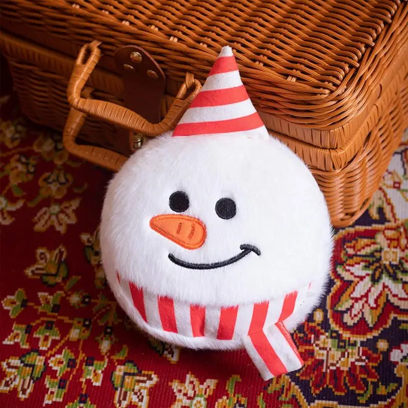 Decorative Christmas Pillow Christmas Snowman Throw Pillows Lovely Decor Pillow Comfortable Plush Throw Pillow For Kids Toy