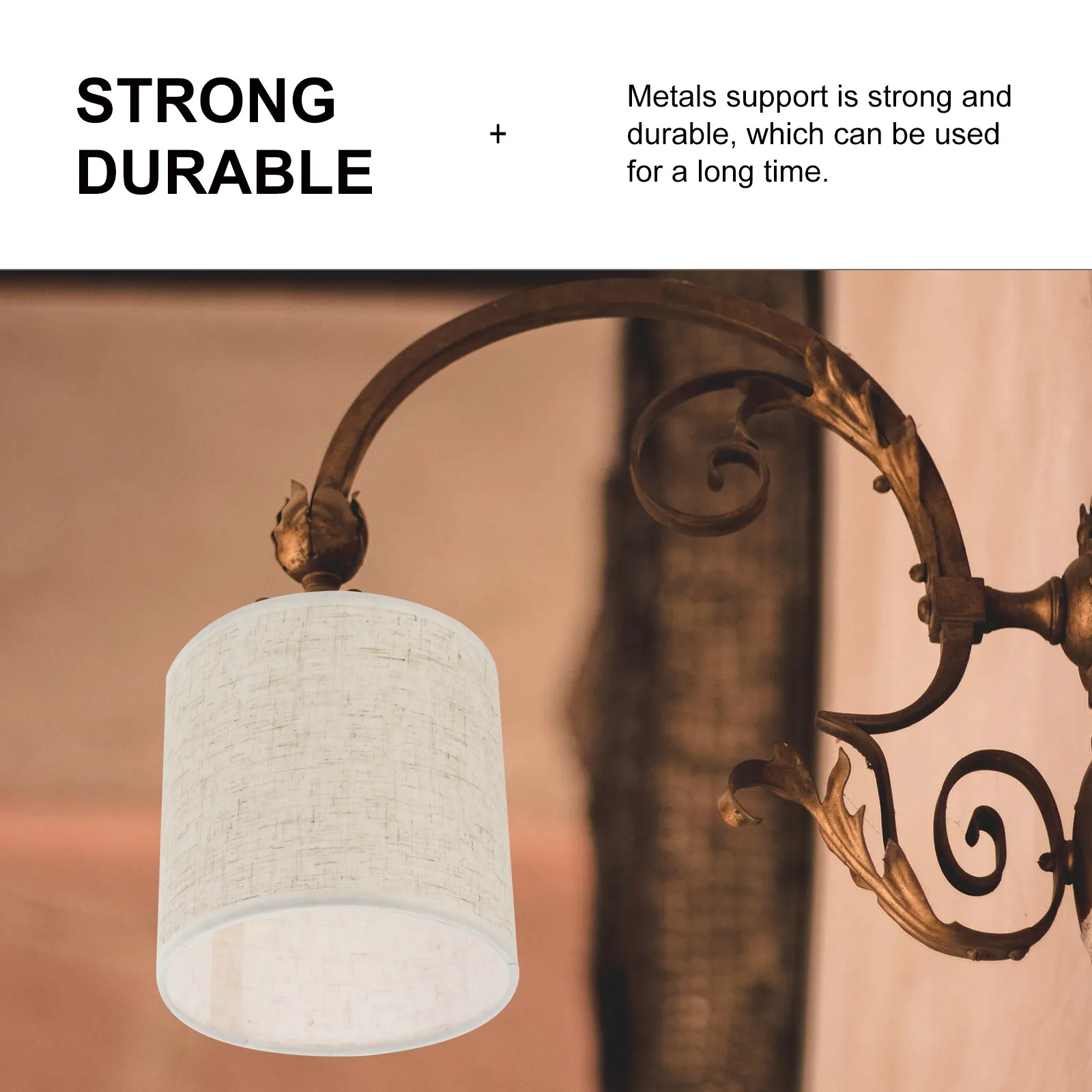 

Linen Lamp Modern Fabric Table Lampshade Cloth Lampshades Ceiling Light Cloth Lampshade Dust Protection Durable Metal