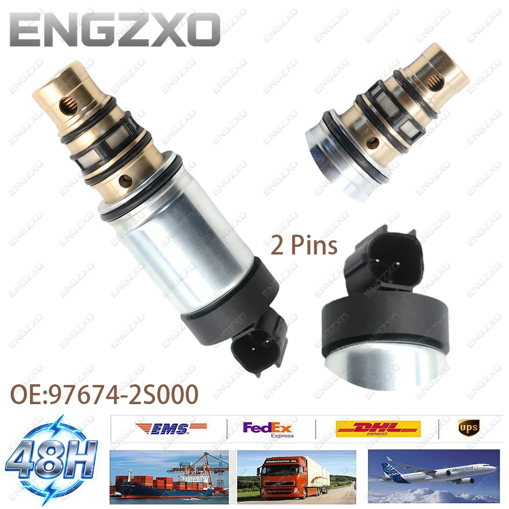 

High Quality 97674-2S000 2Pins AC Valve Control Solenoid Valves For Hyundai Tucson Accent Kia Rio Sportage K900 K2 K3 K4 PXE1416