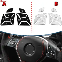 Steering Wheel Switch Button Kits Trim Cover Sticker Car Accessories For Mercedes-Benz CLA GLA 2014 2015 E Class W212 2010-2014