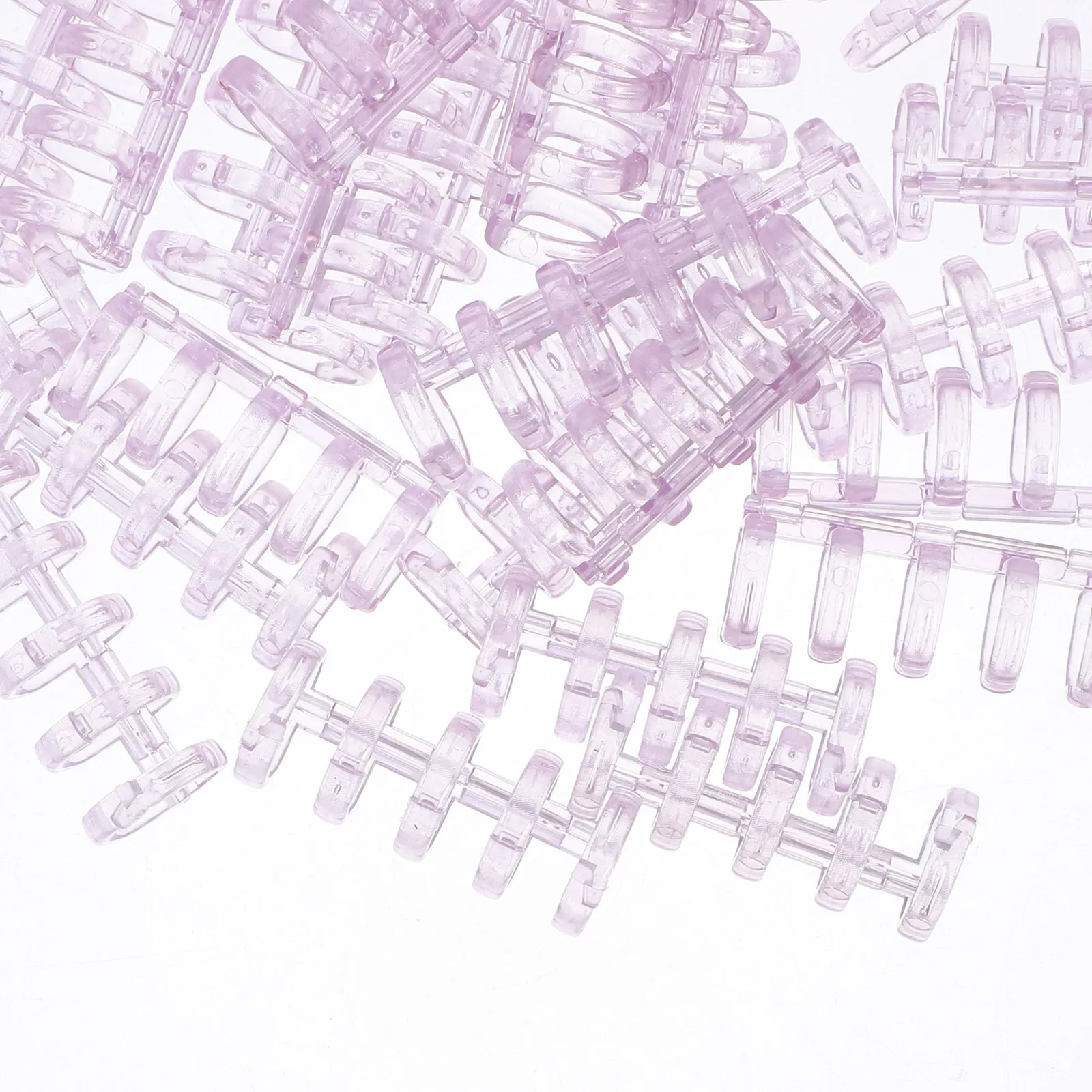 100Pcs Transparent Plastic 5-Hole Loose-Leaf Binder Rings Openable Mini Binder Rings for Index Cards Notebooks Planners School
