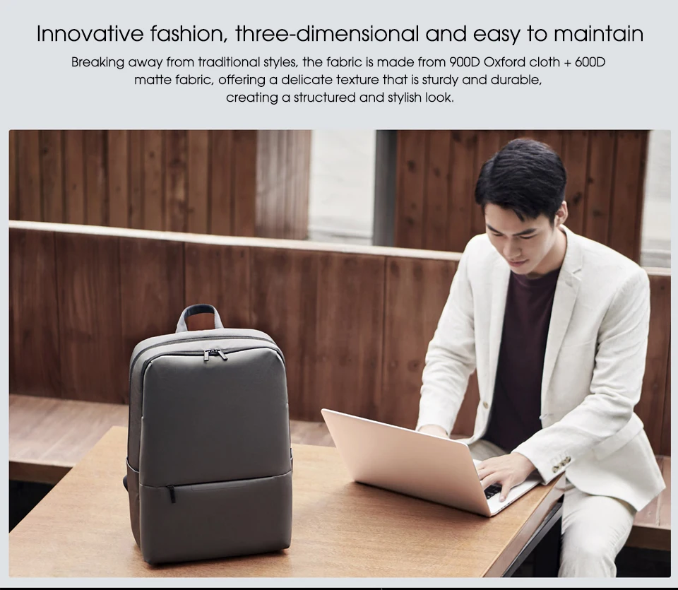 NEUER Xiaomi Classic Business Rucksack 2 Modische Laptoptasche für Männer und Frauen Reise-Rucksack mit Großer Kapazität – Detail 5