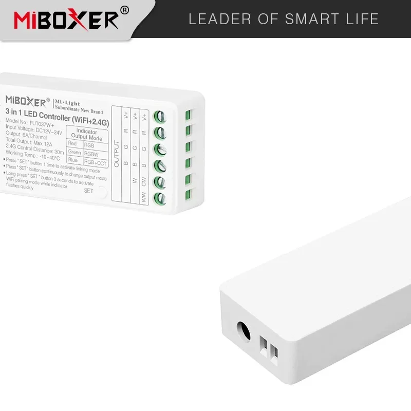 Miboxer (WIFI+2.4G)2 in 1/5 in 1 LED Controller for Single Color Dual White RGB RGBW RGB+CCT Smart LED lignt