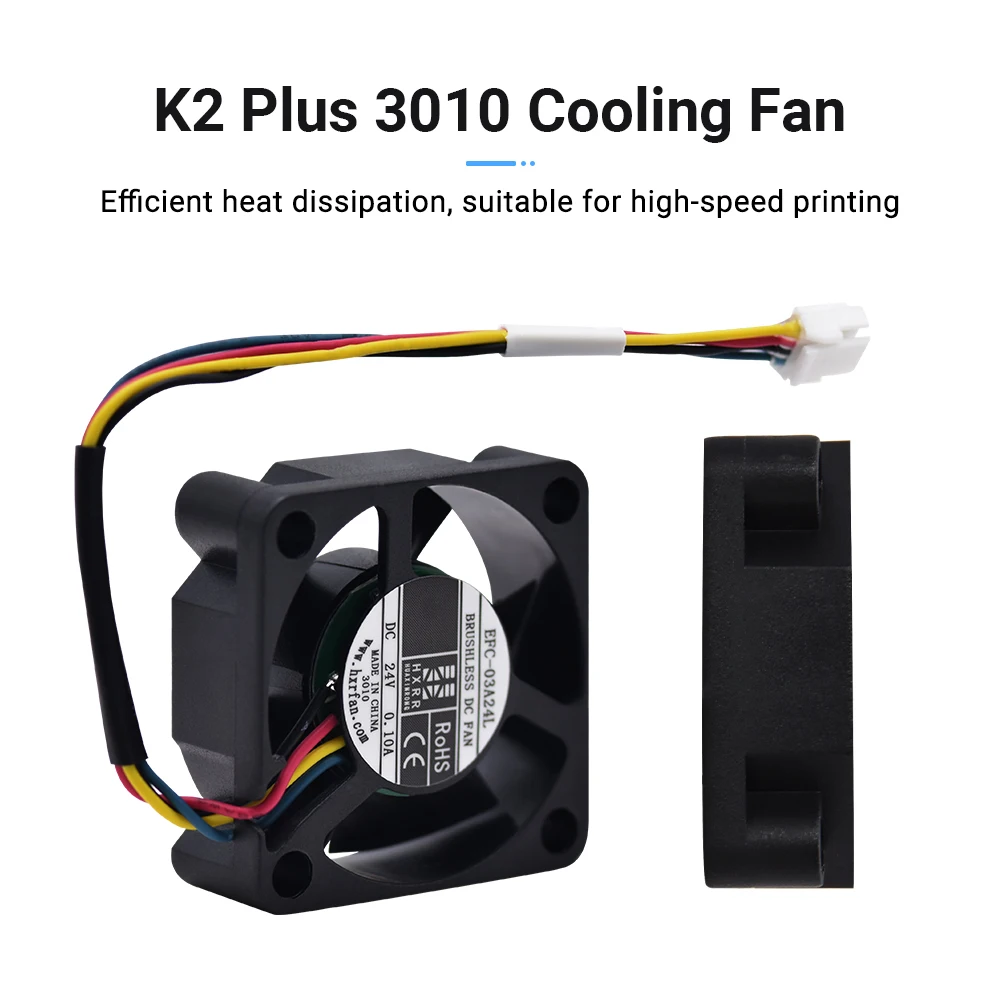 K2 Plus 2507 Kipas Motor Ekstrusi Kipas L100 Asli K2 Plus Kipas Aliran Aksial untuk K2 Plus Bagian Printer 3d