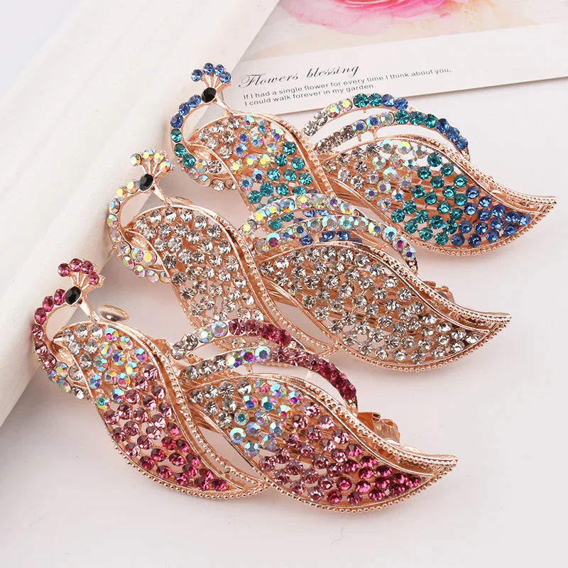 

Spring Season Rhinestone Alloy Ponytail Hairpin Clip